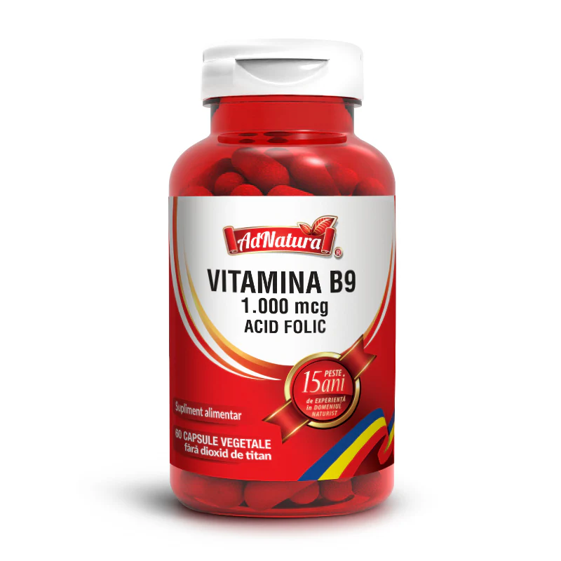 Vitamina B9 1000mg ACID FOLIC AdNatura la nana plafar [2]