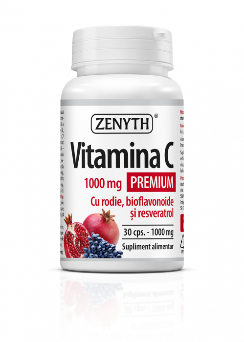 VITAMINA C 1000 mg cu RODIE, BIOFLAVONOIDE, RESVERATROL, Zenyth [1]