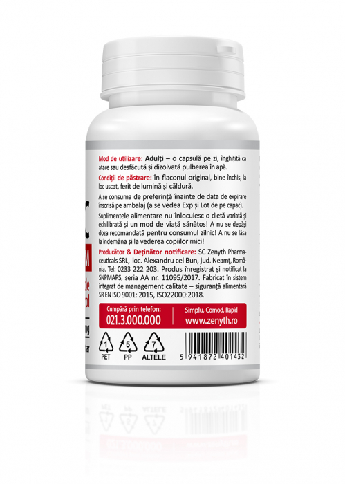 VITAMINA C 1000 mg cu RODIE, BIOFLAVONOIDE, RESVERATROL, Zenyth [3]