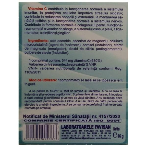 Vitamina C Favisan, 20 comprimate [2]