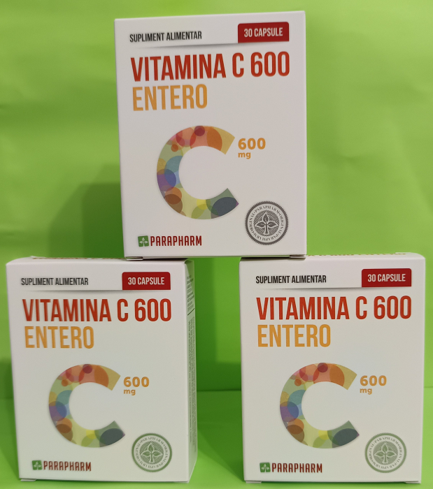 VITAMINA C 600 ENTERO, 30 capsule, Parapharm [4]