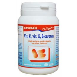 Vitamina C, Vitamina E si Beta-Caroten 40 capsule, FAVISAN [1]