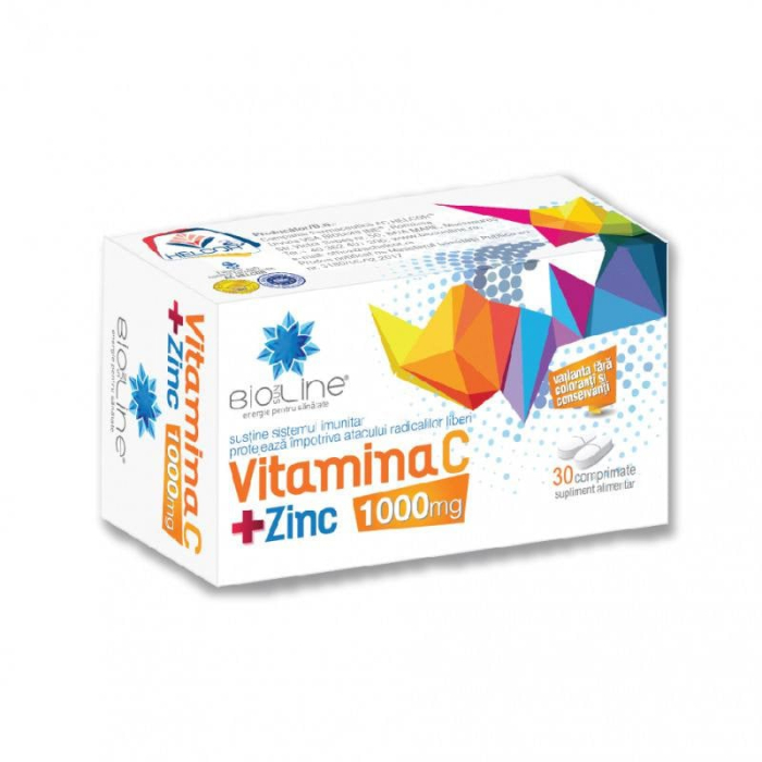 Vitamina C + Zn 1000 mg, 30 comprimate BioSunLine Helcor la nana plafar [1]