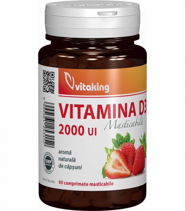 Vitamina D 2000UI, 90 comprimate, Vitaking [1]