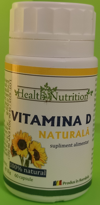 VITAMINA D Naturala, 60 capsule, Health Nutrition la Nana Plafar [3]