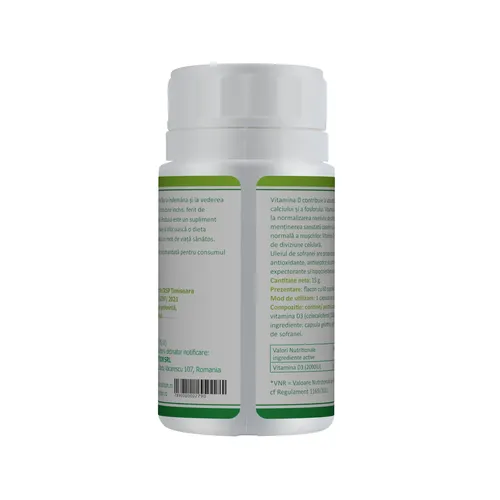 VITAMINA D3 2000 IU, 60 capsule moi, Health Nutrition [2]