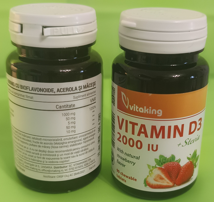 VITAMINA D3 2000UI comprimate masticabile, Vitaking [4]