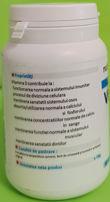VITAMINA D3-4000 UI 4mg 60 capsule, Noblesse Naural la Nana Plafar [2]