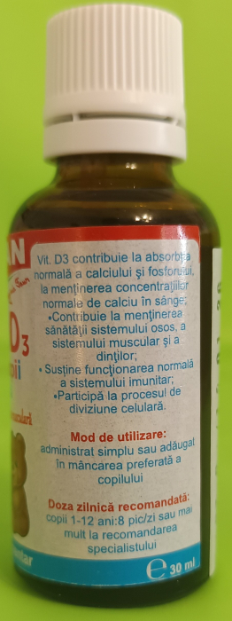 VITAMINA D3, copii 1-12 ani, 30 ml, favisan la Nana Plafar [2]