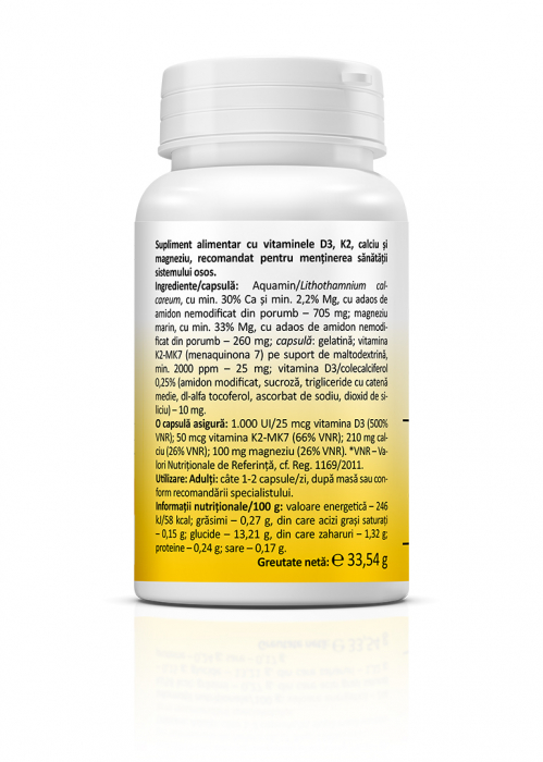 VITAMINA D3+K2+Ca+Mg COMPLEX, 30 capsule, Zenyth [2]