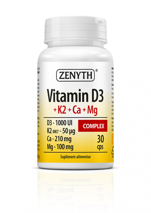 VITAMINA D3+K2+Ca+Mg COMPLEX, 30 capsule, Zenyth [1]