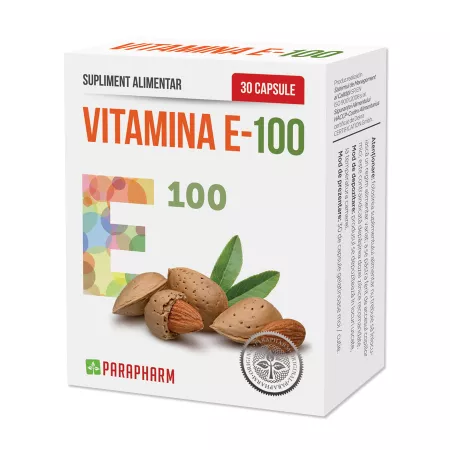 VITAMINA E-100, D-a Tocoferol 120mg, 30 capsule, Parapharm [1]