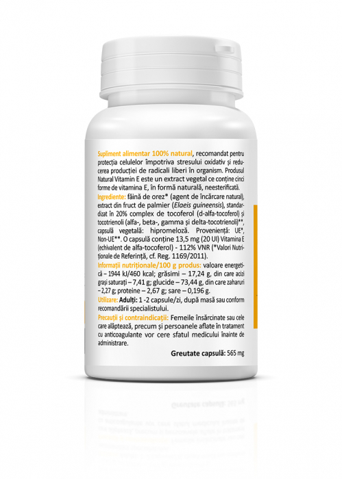 VITAMINA E naturala, 60 capsule Zenyth [2]
