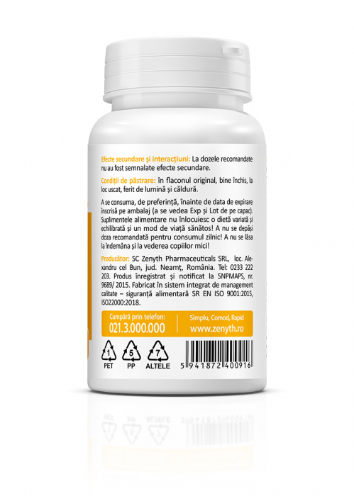 VITAMINA E naturala, 60 capsule Zenyth [3]