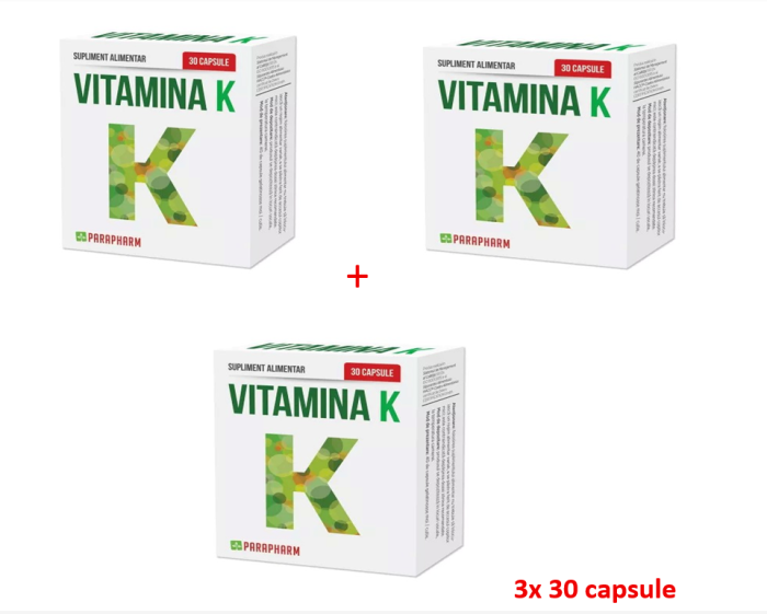 VITAMINA K pentru ARTICULATII, 30 capsule, Parapharm [2]