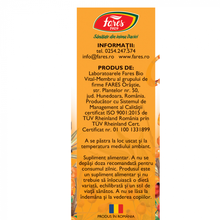 VITAMINIZANT MACESE si CATINA F154, 63 capsule, Fares [3]