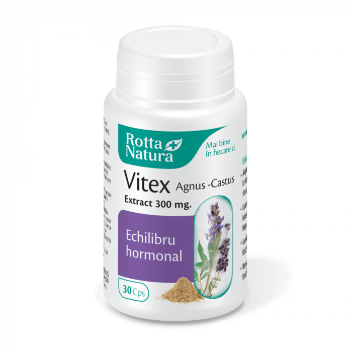 VITEX AGNUS-CASTUS Extract 300mg ECHILIBRU HORMONAL, Rotta Natura [1]