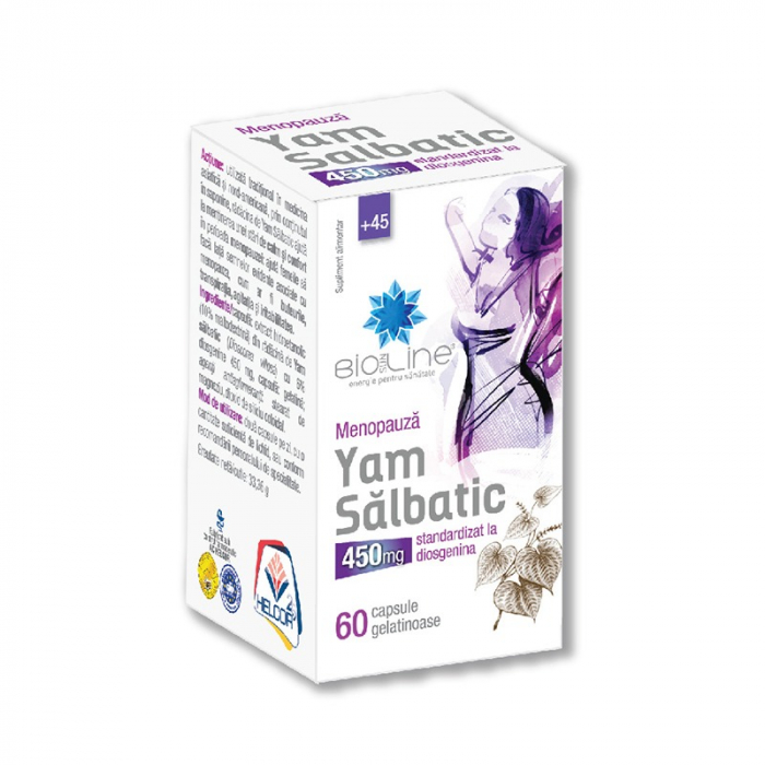 YAM SALBATIC 450 mg – solutia in menopauza, 60 capsule, BioSunLine Helcor [1]