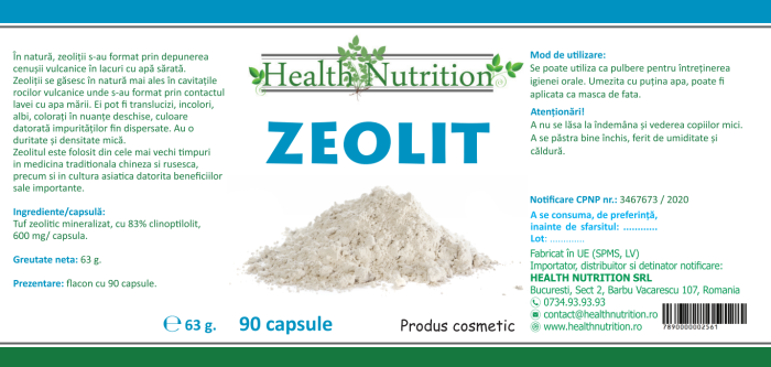 ZEOLIT, 90 capsule, Health Nutrition la nana plafar [3]