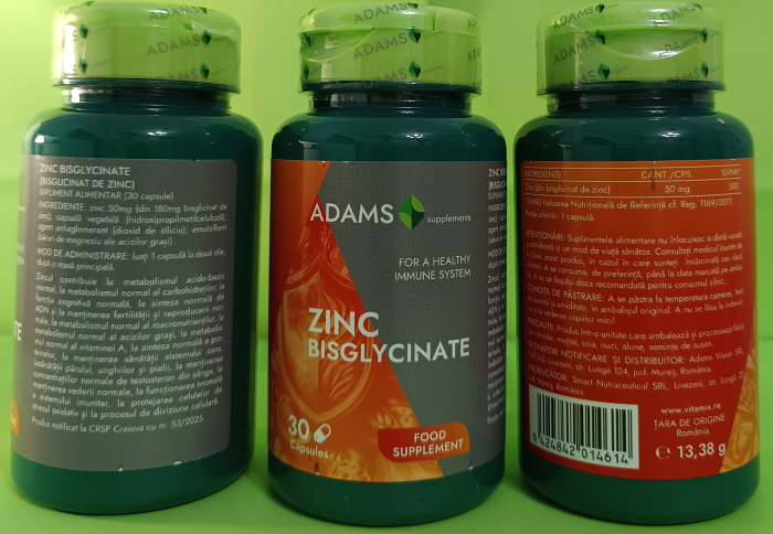 ZINC Bisglicinat 50mg, Adams Supplements la nana plafar [3]