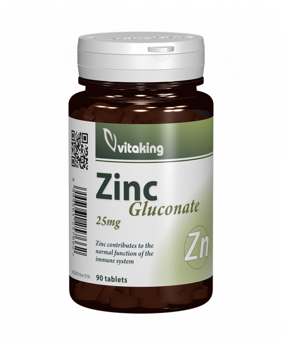 ZINC GLUCONATE 25 mg, 90 tablete, VitaKing [1]