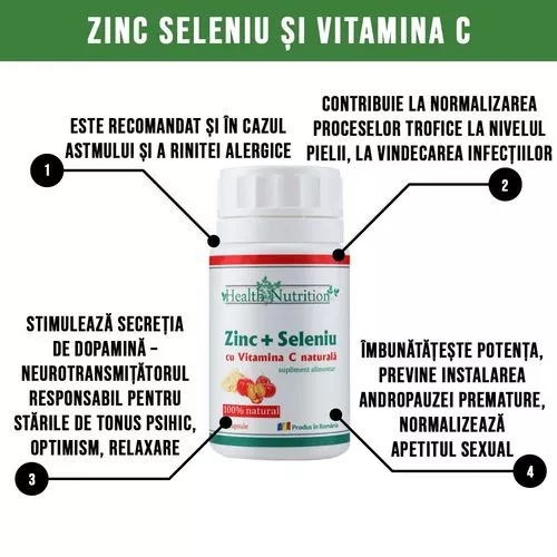 ZINC SELENIU si VITAMINA C 90 capsule, Health Nutrition [3]