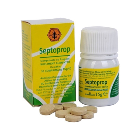 GRIPA si RACEALA - SEPTOPROP Propolis 30 comprimate orodispersabile Institutul Apicol la Nana Plafar
