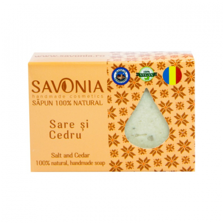 sapunuri - Sapun Natural Sare si Cedru, 90g, Savonia
