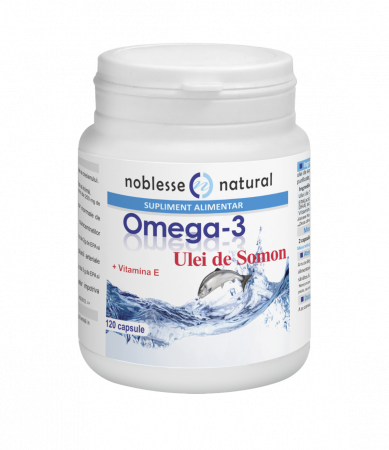 frumusete - OMEGA 3 Ulei de SOMON și VITAMINA E, 120 capsule, Noblesse Natural la Nana Plafar