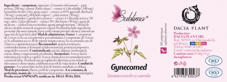Gynecomed Sublima , 60 comprimate, Dacia Plant [1]
