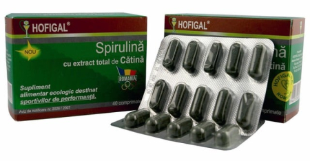 SPIRULINA cu extract total de CATINA 40comprimate Hofigal la Nana Plafar [1]