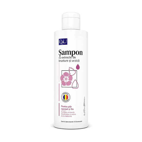 SAMPON cu BRUSTURE si URZICA Q4U, 250 ml, Tis Farmaceutic