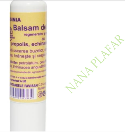 ingrijire buze - BALSAM de BUZE cu PROPOLIS Virginia, 5ml Favisan la Nana Plafar