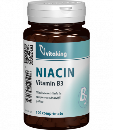 metabolism celular - Vitamina B3 (niacina) 100mg - 100 comprimate, Vitaking