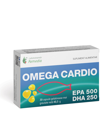 afectiuni CARDIOVASCULARE - OMEGA ULEI de PESTE capsule gelationoase, Remedia la Nana Plafar