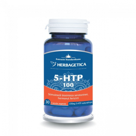 5-HTP 100mg ANTISTRES  Herbagetica  la Nana Plafar