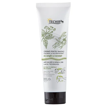 COSMETICE - Crema ANTIREUMATICA cu Eucalipt si Camfor pentru masaj calmant si reconfortant, 125gr, Techir