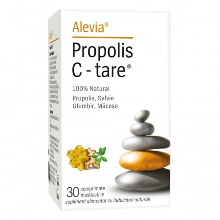 Antioxidanti copii - PROPOLIS C-TARE, 100% NATURAL, 30 comprimate masticabile,  Alevia