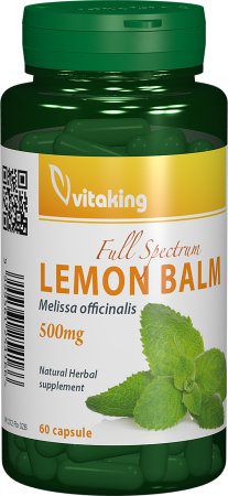 balonare - ROINITA LEMON BALM 500mg, 60 capsule, Vitaking