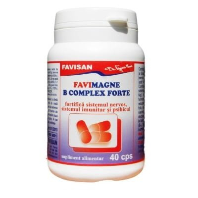 Stare de bine - FaviMagne B complex forte, 40 capsule, Favisan