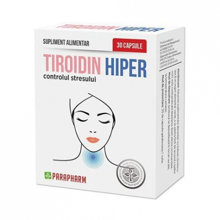 sistemul hormonal - TIROIDIN HIPER glanda Tiroida, 30 capsule, Parapharm