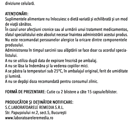 ACID FOLIC LIPOZOMAL, 1000 mcg, 30 capsule, Remedia la Nana Plafar [2]