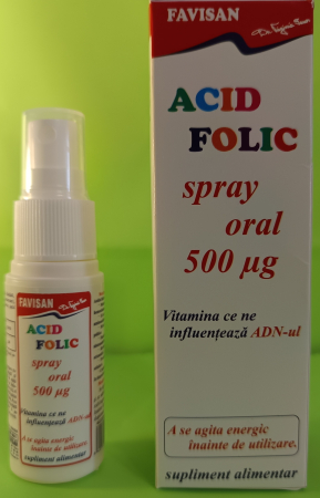 SUPLIMENTE PENTRU ADULTI - ACID FOLIC SPRAY ORAL 30ML Favisan la Nana Plafar