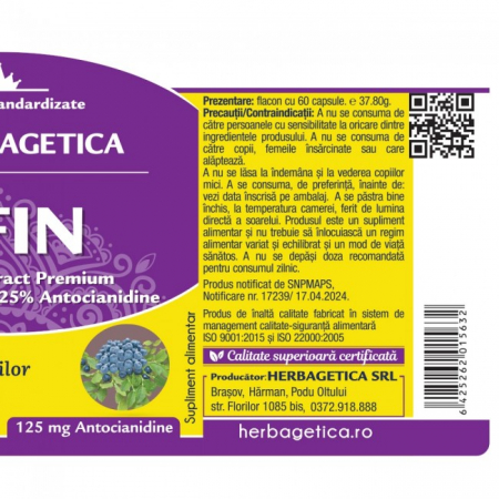 AFIN Extract 500 mg, 60 capsule, Herbagetica [2]