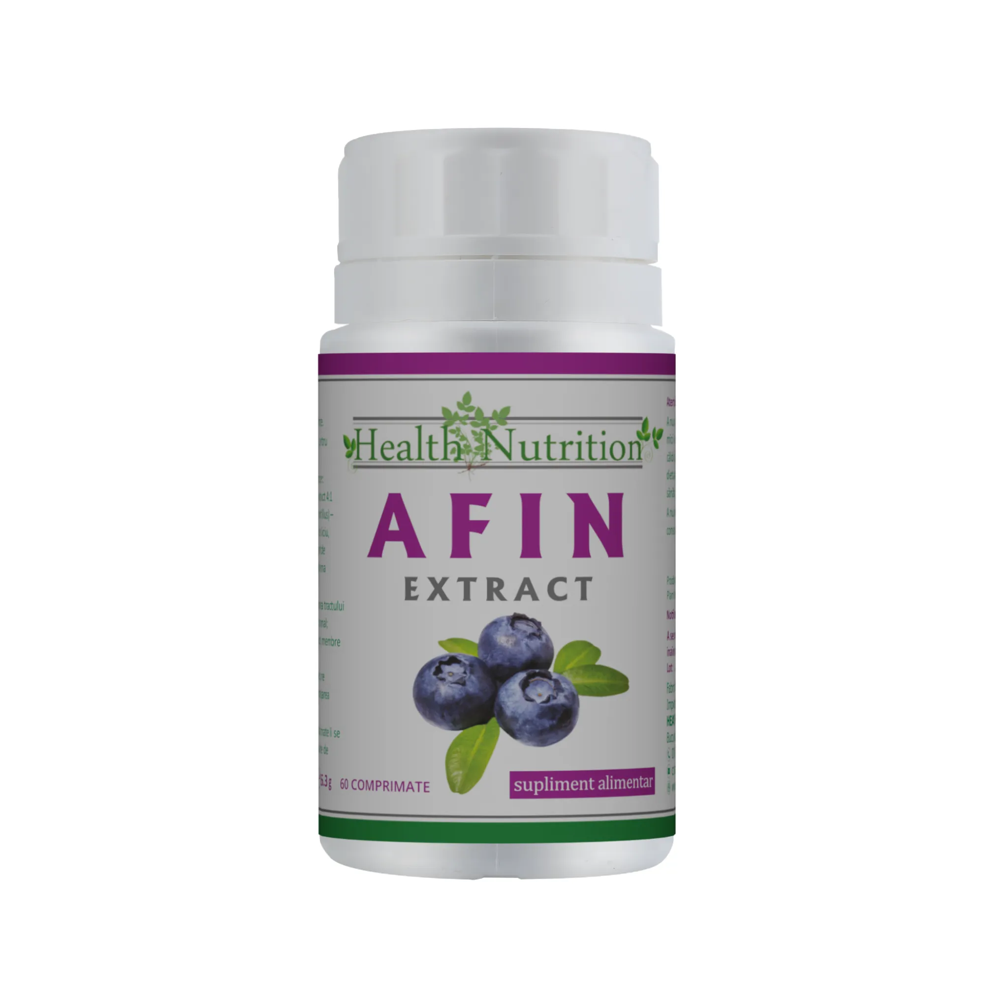 protector gastric - AFIN Extract frunze 125mg, 60 comprimate, Health Nutrition