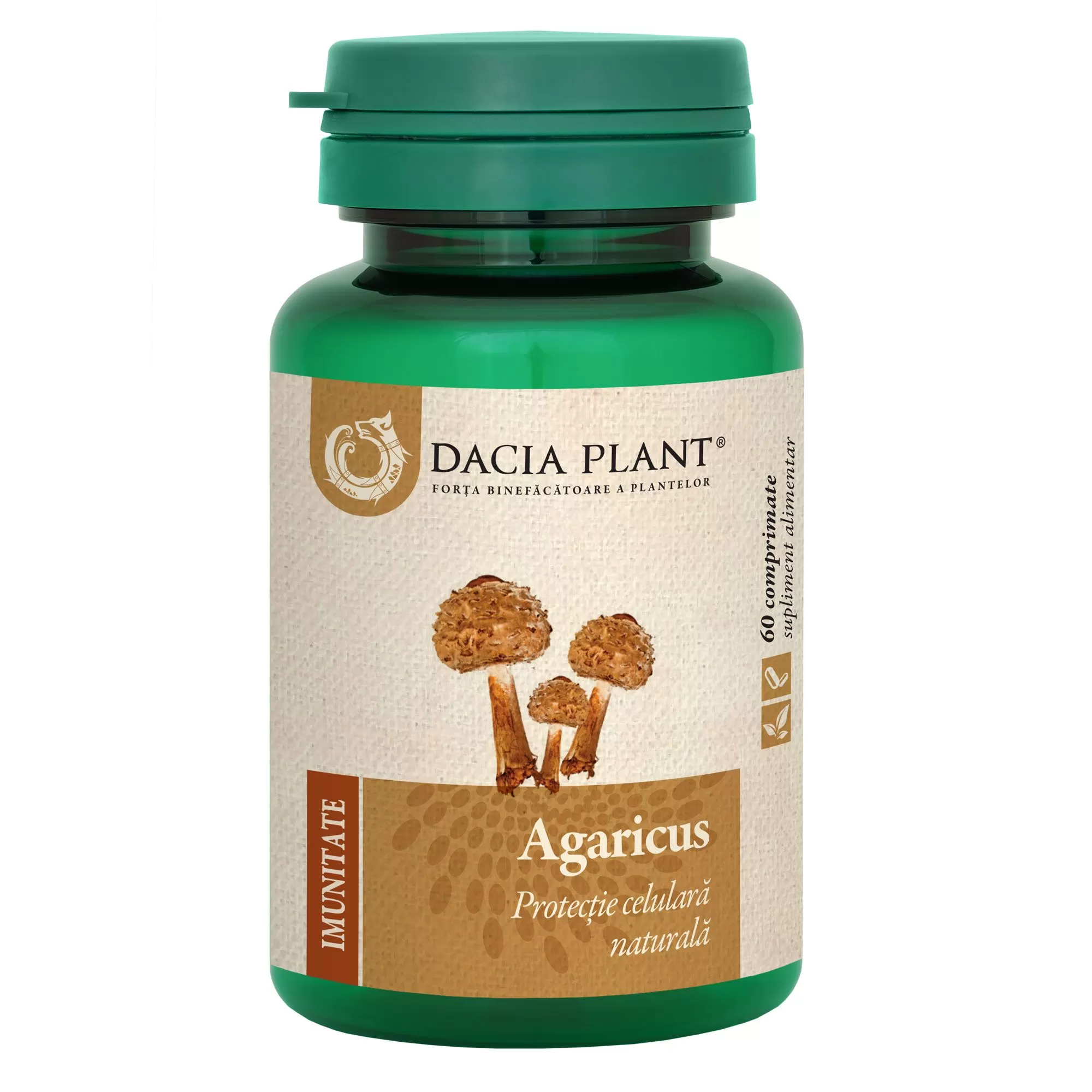 Colesterol si Trigliceride - AGARICUS, 60 comprimate, Dacia Plant la Nana Plafar