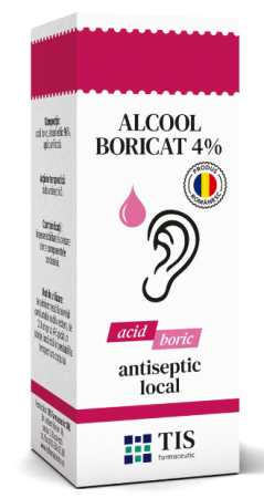 remedii ureche - ALCOOL BORICAT, 4%, 25 ml, Tis Farmaceutic la Nana Plafar