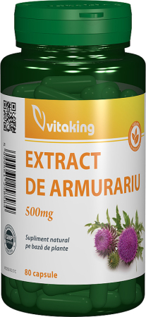 Armurariu (Silimarina) extract  500mg, 80 capsule, Vitaking