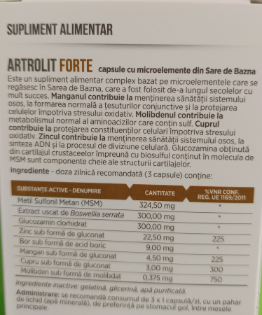 ARTROLIT FORTE, capsule Parapharm la Nana Plafar [2]
