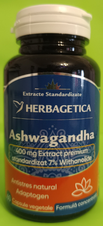ASHWAGANDHA 400mg extract, Herbagetica a Nana Plafar [3]